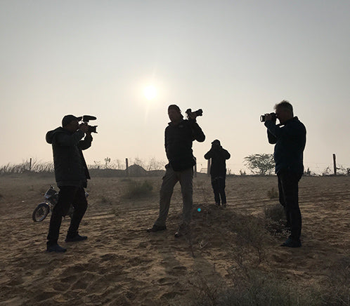 Silhouette of photographers