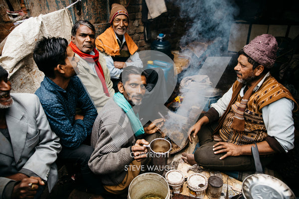 Local men having coffee and discussion in Mathura, Uttar Pradesh